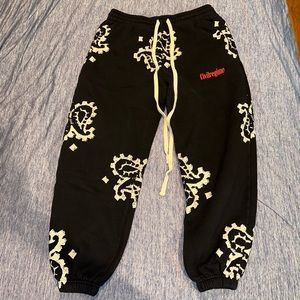 Civil Regime Black Paisley sweatpants only worn a few times!